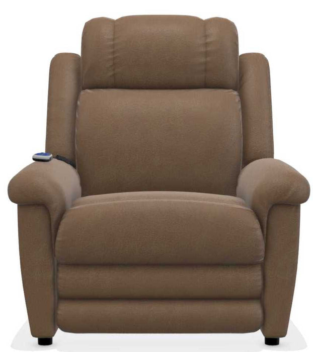 La-Z-Boy Clayton Chocolate Gold Power Lift Recliner with Massage and Heat - Sigrist Furniture (Sturgis,MI)