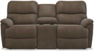 La-Z-Boy Trouper PowerRecline La-Z-Time Mink Reclining Loveseat with Console - Sigrist Furniture (Sturgis,MI)