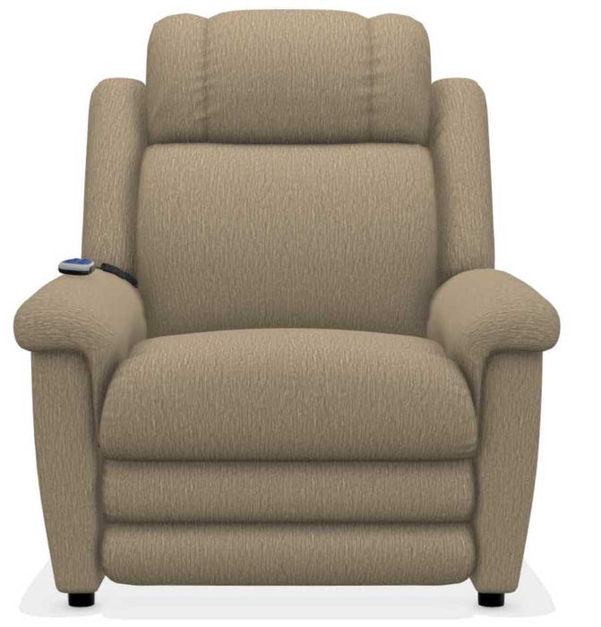 La-Z-Boy Clayton Driftwood Gold Power Lift Recliner with Massage and Heat - Sigrist Furniture (Sturgis,MI)