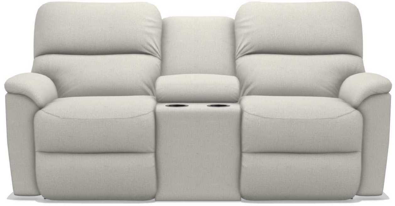 La-Z-Boy Brooks Pearl Power Reclining Loveseat with Headrest and Console