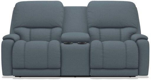 La-Z-Boy Greyson Denim Power Reclining Loveseat with Headrest And Console - Sigrist Furniture (Sturgis,MI)