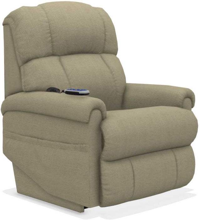 La-Z-Boy Pinnacle Platinum Khaki Power Lift Recliner - Sigrist Furniture (Sturgis,MI)