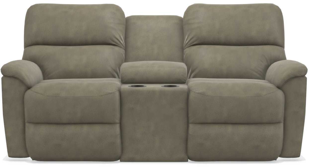 La-Z-Boy Brooks Charcoal Power Reclining Loveseat With Headrest And Console
