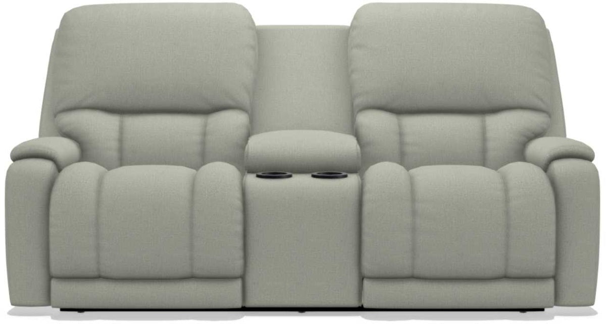 La-Z-Boy Greyson Tranquil Power Reclining Loveseat with Headrest And Console - Sigrist Furniture (Sturgis,MI)