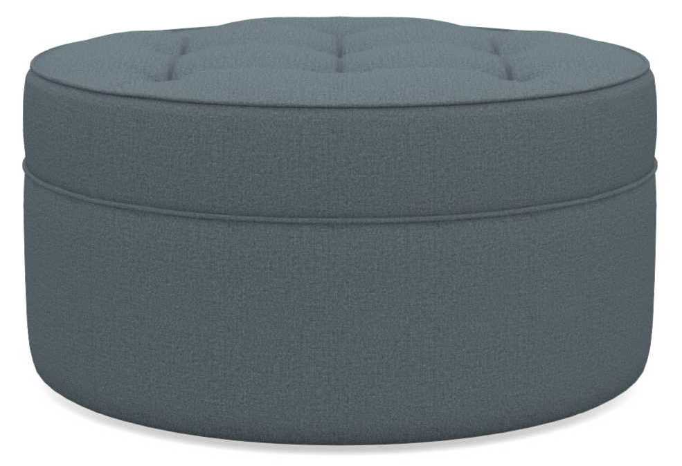 La-Z-Boy Roundabout Denim Ottoman - Sigrist Furniture (Sturgis,MI)