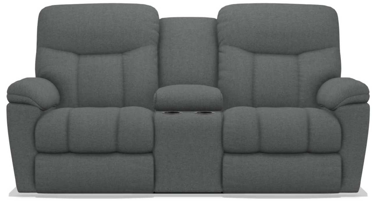 La-Z-Boy Morrison Grey Power Reclining Loveseat with Console - Sigrist Furniture (Sturgis,MI)