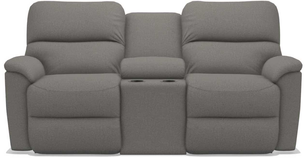 La-Z-Boy Brooks Flannel Power Reclining Loveseat with Headrest and Console