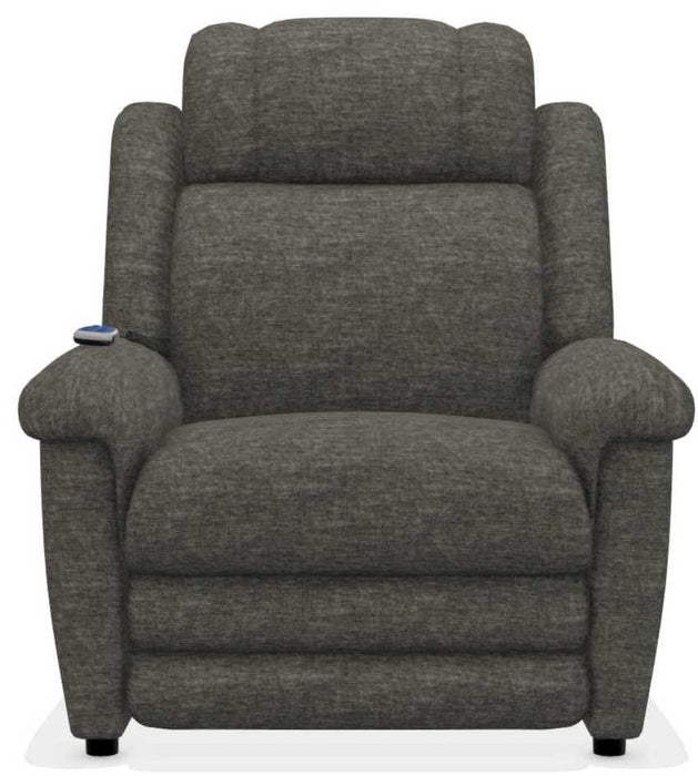 La-Z-Boy Clayton Stone Gold Power Lift Recliner with Massage and Heat - Sigrist Furniture (Sturgis,MI)