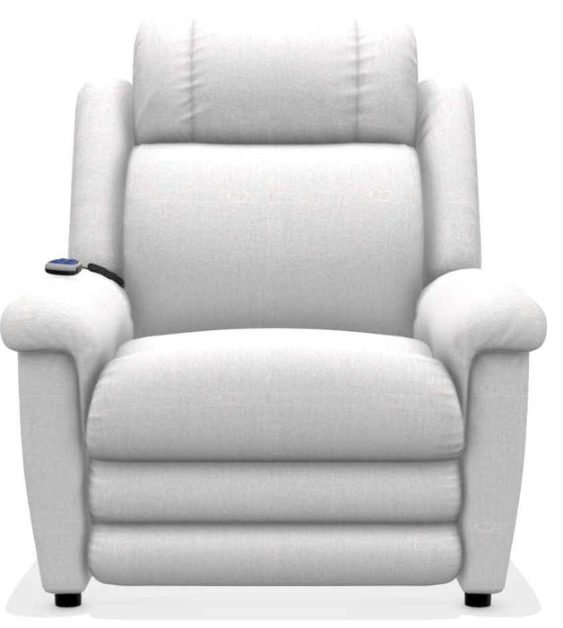 La-Z-Boy Clayton Muslin Gold Power Lift Recliner with Massage and Heat - Sigrist Furniture (Sturgis,MI)