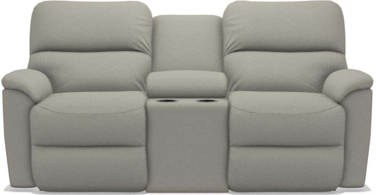 La-Z-Boy Brooks Mushroom Power Reclining Loveseat With Headrest & Console - Sigrist Furniture (Sturgis,MI)