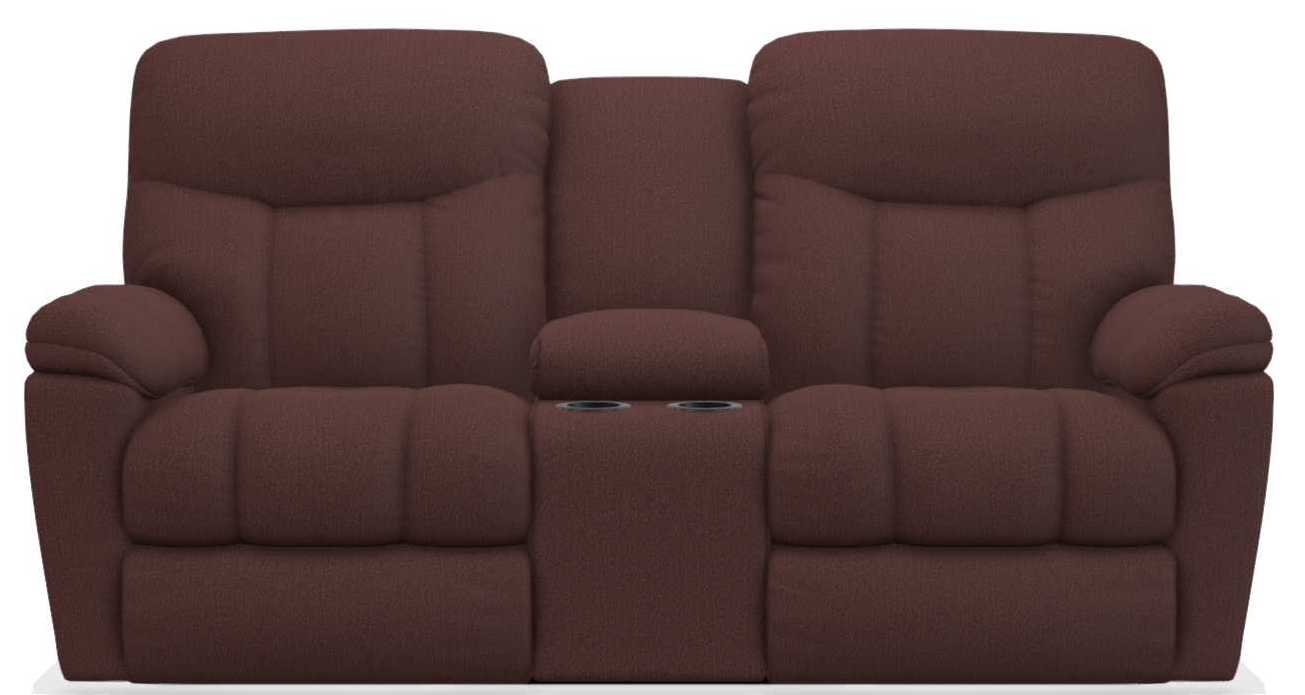 La-Z-Boy Morrison Burgundy Power Reclining Loveseat with Console - Sigrist Furniture (Sturgis,MI)