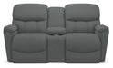 La-Z-Boy Kipling Grey Power Reclining Loveseat With Console - Sigrist Furniture (Sturgis,MI)