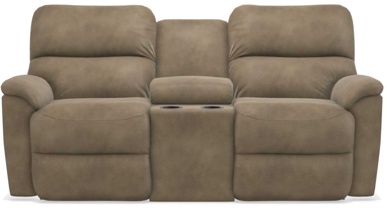 La-Z-Boy Brooks Mushroom Power Reclining Loveseat With Headrest And Console - Sigrist Furniture (Sturgis,MI)