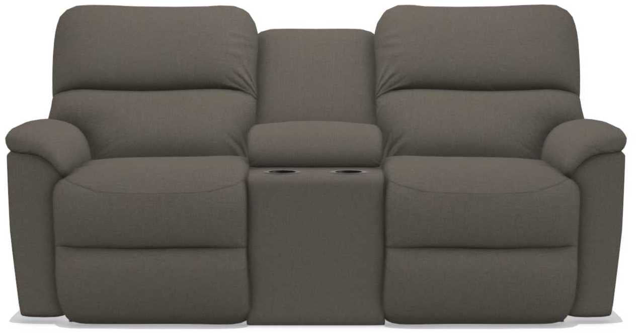 La-Z-Boy Brooks Granite Power Reclining Loveseat with Headrest and Console - Sigrist Furniture (Sturgis,MI)