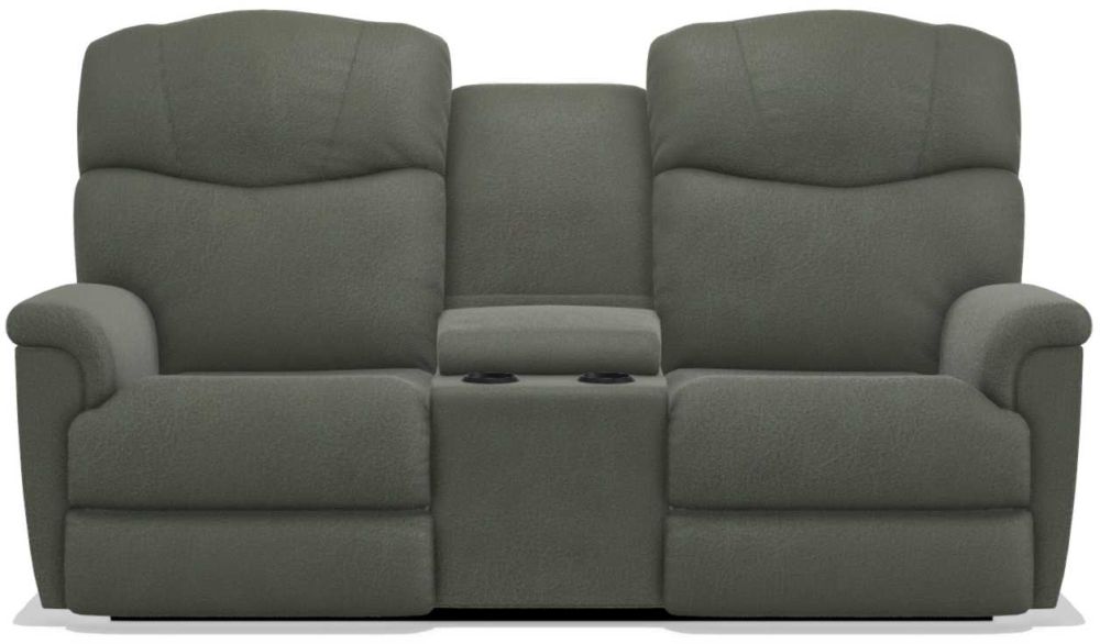 La-Z-Boy Lancer Charcoal Power Reclining Loveseat with Headrest and console