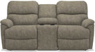 La-Z-Boy Trouper La-Z-Time Sable Reclining Loveseat with Console - Sigrist Furniture (Sturgis,MI)