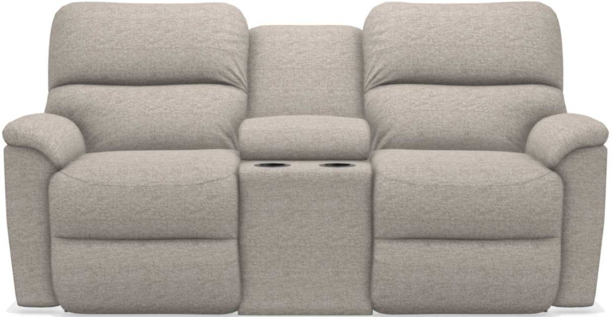 La-Z-Boy Brooks Pebble Power Reclining Loveseat With Headrest & Console - Sigrist Furniture (Sturgis,MI)