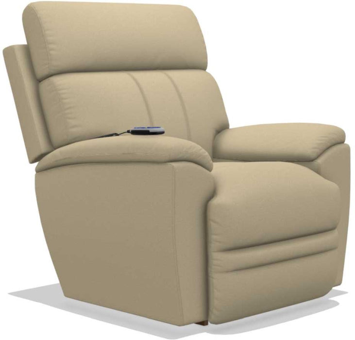 La-Z-Boy Talladega Sand 2-Motor Massage & Heat Power-Recline-Xr Reclina-Rocker Recliner - Sigrist Furniture (Sturgis,MI)