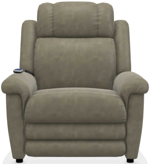 La-Z-Boy Clayton Charcoal Gold Power Lift Recliner with Massage and Heat - Sigrist Furniture (Sturgis,MI)