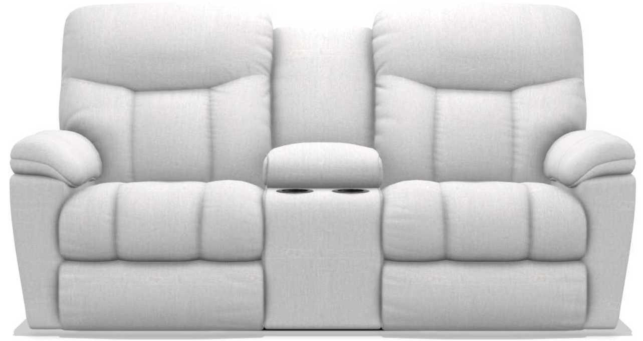 La-Z-Boy Morrison Muslin Power Reclining Loveseat with Console - Sigrist Furniture (Sturgis,MI)