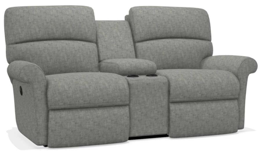 La-Z-Boy Robin Charcoal Reclining Loveseat with Console