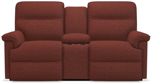 La-Z-Boy Jay PowerRecline La-Z-Time Burgundy Reclining Loveseat and Console - Sigrist Furniture (Sturgis,MI)