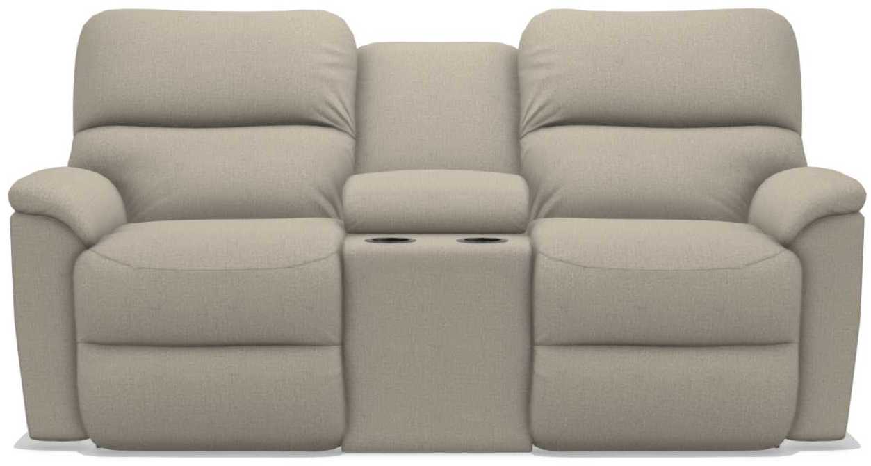 La-Z-Boy Brooks Pewter Power Reclining Loveseat with Headrest and Console