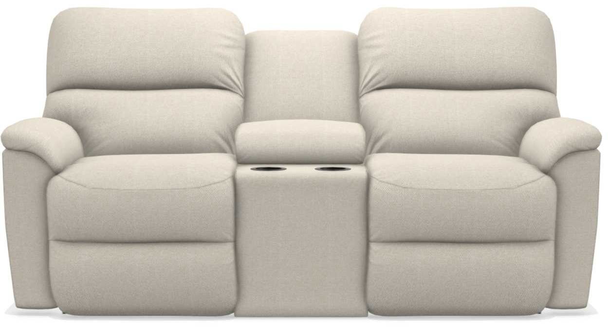 La-Z-Boy Brooks Eggshell Power Reclining Loveseat With Headrest And Console