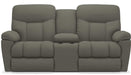 La-Z-Boy Morrison Silver Power Reclining Loveseat with Console - Sigrist Furniture (Sturgis,MI)