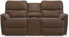 La-Z-Boy Trouper PowerRecline La-Z-Time Whiskey Reclining Loveseat with Console - Sigrist Furniture (Sturgis,MI)