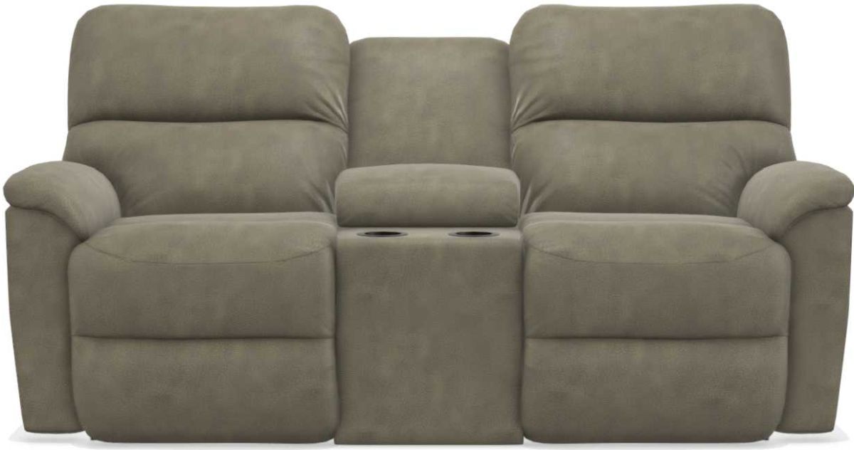La-Z-Boy Brooks Charcoal Reclining Loveseat With Console