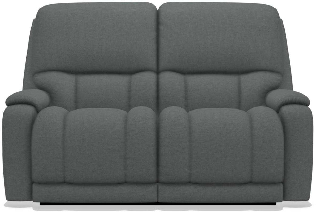 La-Z-Boy Greyson Grey Reclining Loveseat with Headrest - Sigrist Furniture (Sturgis,MI)